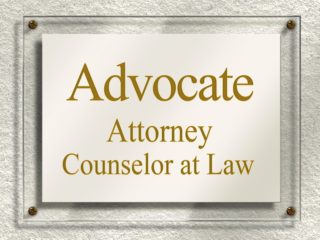 Counselor at law signage